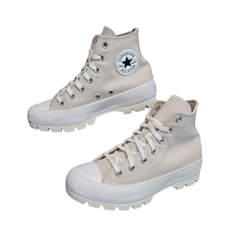 Converse Chuck Taylor All Star High Shoes Womens Size 7 Lugged Platform Sand